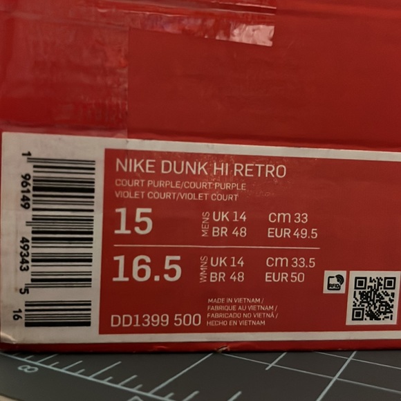 Nike Dunk Hi Retro sZ 15 Laker scheme inspired BRAND NEW NEVER WORN Box NO LID - Picture 14 of 14